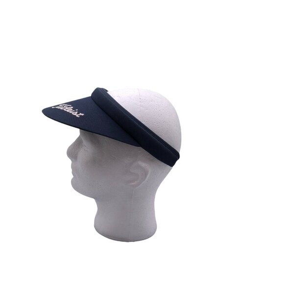 Vtg Titleist Navy Golf Visor With Embroidered Logo Plaid under - Picture 3 of 7